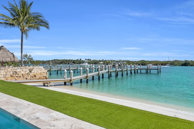 18119 SE Federal Hwy, Tequesta, FL 33469 - dock with a lawn and a water view