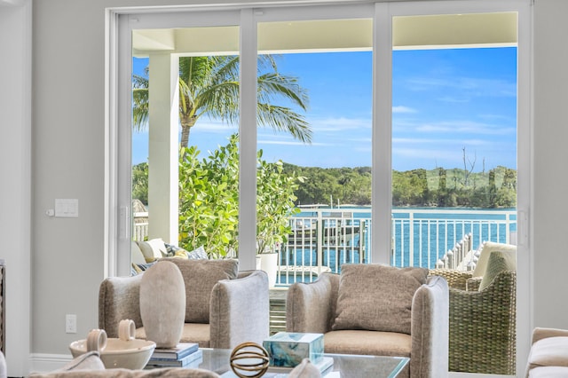 18119 SE Federal Hwy, Tequesta, FL 33469 - interior space featuring a water view