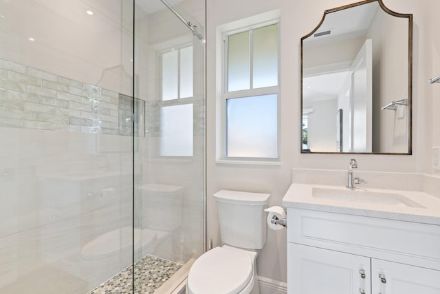 18119 SE Federal Hwy, Tequesta, FL 33469 - full bathroom with toilet, a stall shower, and vanity