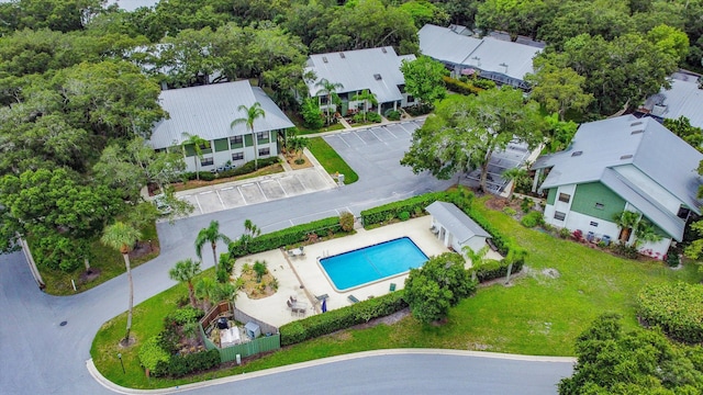 5200 SE Seascape Way Unit 201, Stuart, FL 34997 - drone / aerial view of a pool
