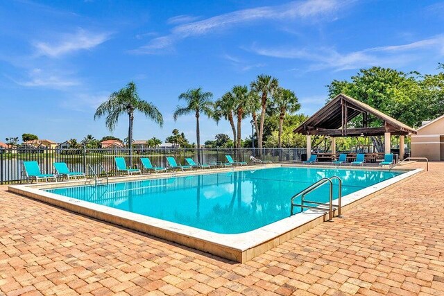 18531 Anchor Dr, Boca Raton, FL 33498 - community pool featuring a gazebo and a patio