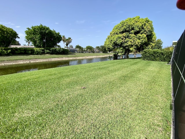18531 Anchor Dr, Boca Raton, FL 33498 - view of green lawn with a water view