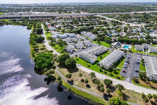 2020 Lake Osborne Dr Unit 10, Lake Worth, FL 33461 - aerial view of property and surrounding area featuring a nearby body of water