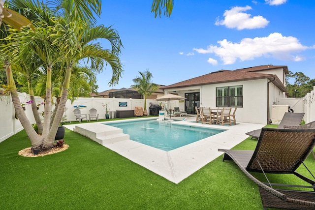 260 SE Via Visconti, Port Saint Lucie, FL 34952 - view of swimming pool featuring a patio
