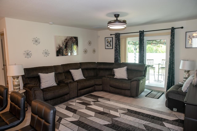 1122 SW California Blvd SW, Port Saint Lucie, FL 34953 - living area with wood finished floors and a ceiling fan
