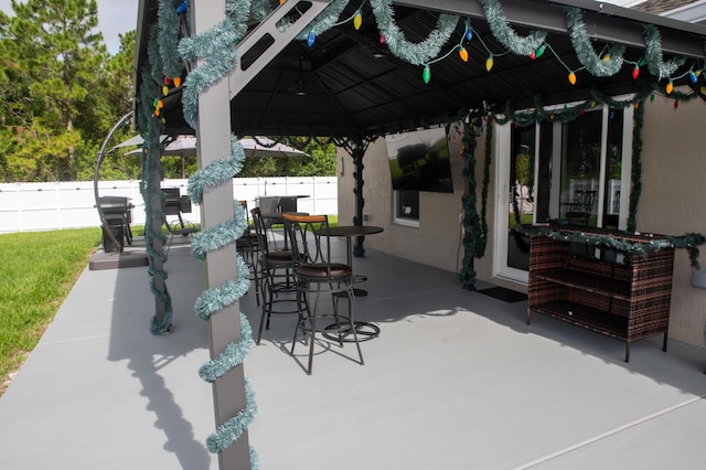 1122 SW California Blvd SW, Port Saint Lucie, FL 34953 - view of patio / terrace featuring a gazebo
