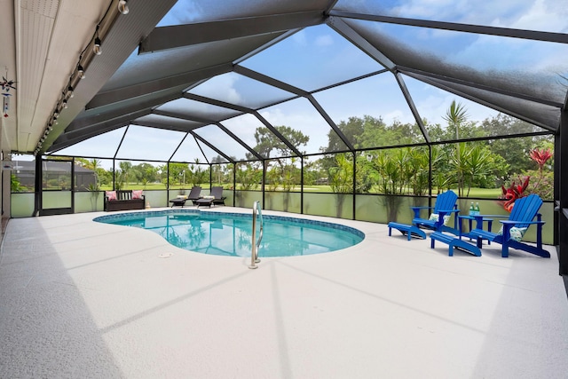 4902 SW Bimini Cir N, Palm City, FL 34990 - outdoor pool featuring a patio area and a lanai