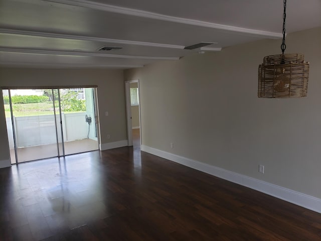 9253 SW 5th St Unit C, Boca Raton, FL 33428 - empty room with dark wood-style floors and baseboards