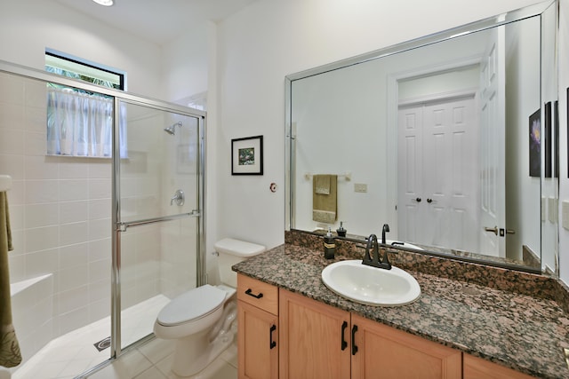 3583 Collonade Dr, Wellington, FL 33449 - bathroom featuring a stall shower, vanity, and toilet