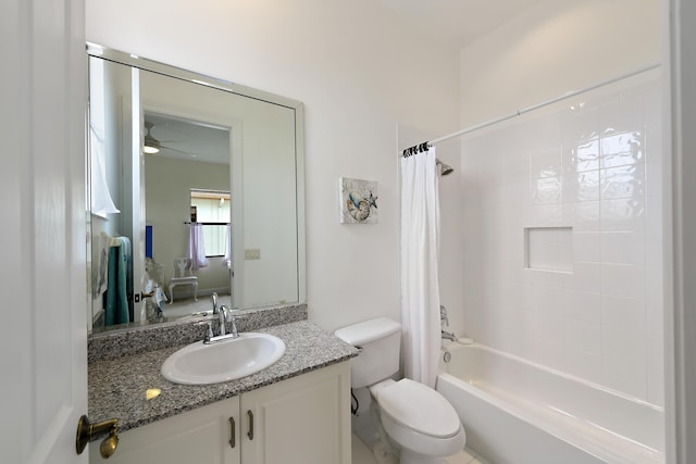 3583 Collonade Dr, Wellington, FL 33449 - bathroom with shower / bath combo with shower curtain, vanity, and toilet