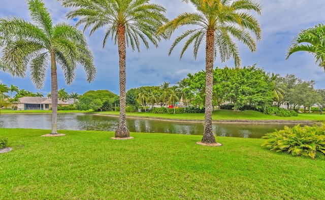 3583 Collonade Dr, Wellington, FL 33449 - view of grassy yard featuring a water view