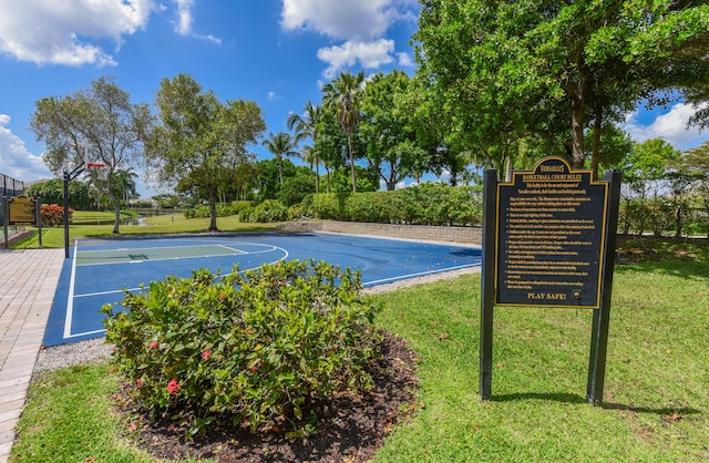 3583 Collonade Dr, Wellington, FL 33449 - view of basketball court with a yard and community basketball court