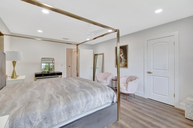 21695 Tall Palm Cir Unit 4B, Boca Raton, FL 33433 - bedroom featuring light wood finished floors and recessed lighting