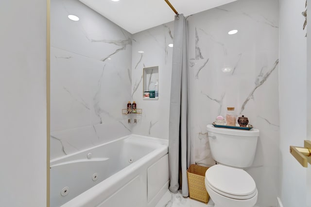 21695 Tall Palm Cir Unit 4B, Boca Raton, FL 33433 - full bathroom with toilet and marble finish flooring