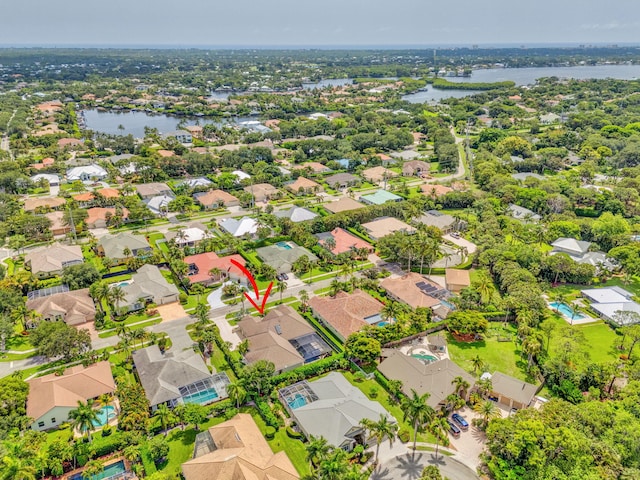 19050 SE Kokomo Ln, Jupiter, FL 33458 - aerial view of residential area with a nearby body of water
