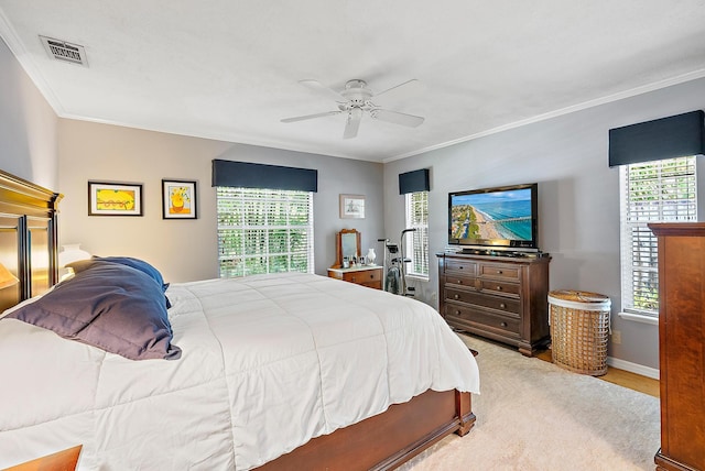 9494 SE Cove Point St, Jupiter, FL 33469 - bedroom featuring ceiling fan and crown molding