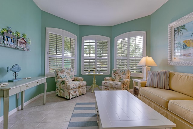 169 Stony Point Dr, Sebastian, FL 32958 - tiled living area with baseboards