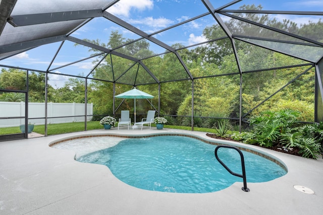 169 Stony Point Dr, Sebastian, FL 32958 - view of swimming pool featuring a patio area and a lanai