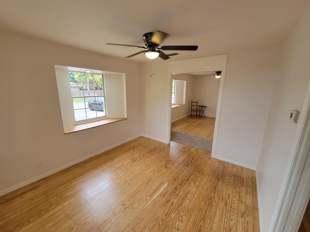 510 N 5th St, Lantana, FL 33462 - spare room with wood finished floors, ceiling fan, and plenty of natural light