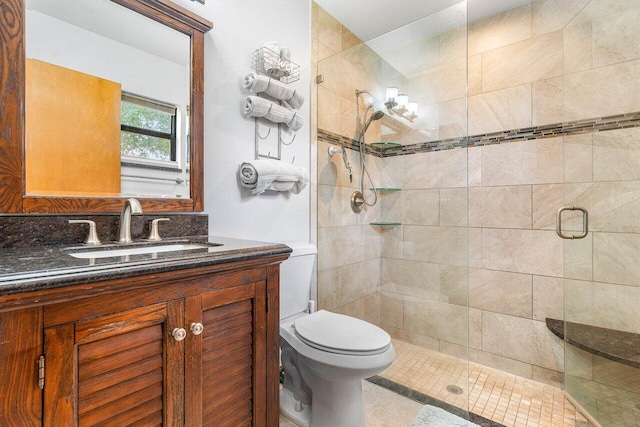 129 Parkwood Dr, Royal Palm Beach, FL 33411 - full bathroom featuring a shower stall, vanity, and toilet