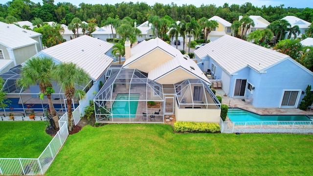 9278 Heathridge Dr, West Palm Beach, FL 33411 - aerial perspective of suburban area with a pool