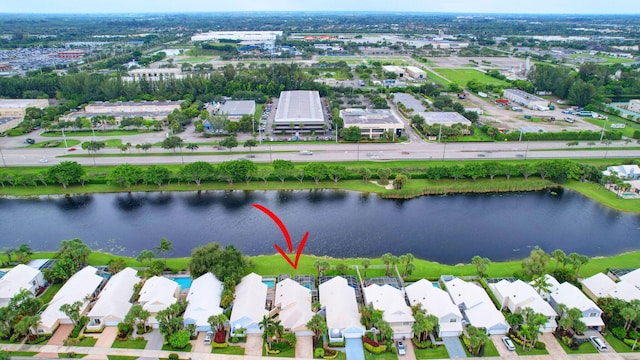 9278 Heathridge Dr, West Palm Beach, FL 33411 - aerial view of property and surrounding area featuring a large body of water and nearby suburban area
