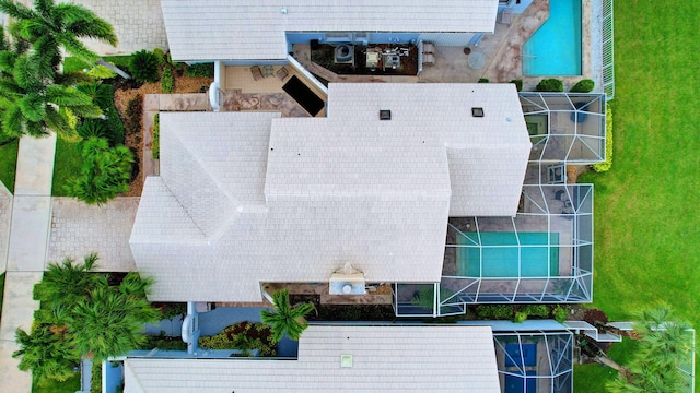 9278 Heathridge Dr, West Palm Beach, FL 33411 - view from above of property with a pool