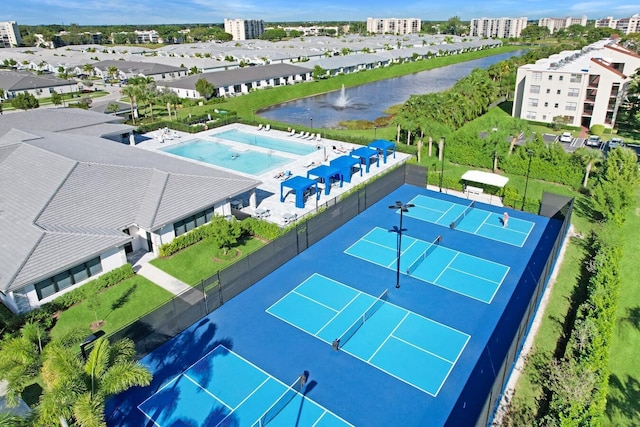 14517 Three Ponds Trl, Delray Beach, FL 33446 - drone / aerial view of a nearby body of water and a pool area