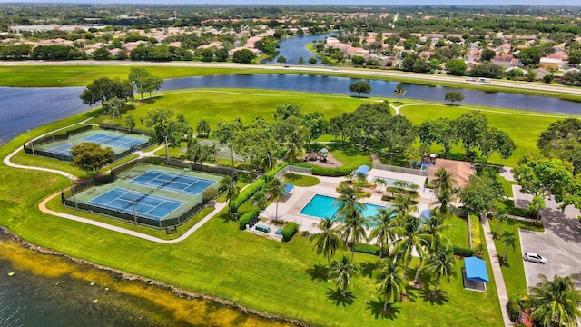 7989 Lakewood Cove Ct, Lake Worth, FL 33467 - drone / aerial view of a large body of water and a pool
