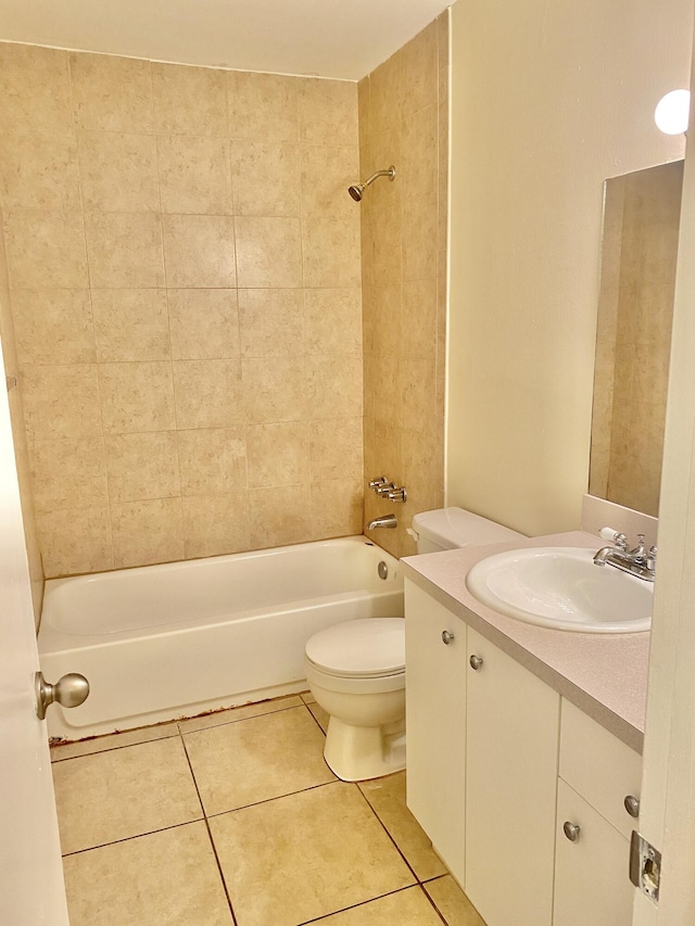 405 W Executive Center Dr Unit 208, West Palm Beach, FL 33401 - full bathroom featuring vanity, tile patterned floors, shower / tub combination, and toilet