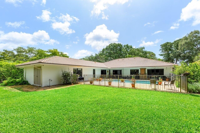 3523 Pine Haven Cir, Boca Raton, FL 33431 - rear view of property with stucco siding, a tiled roof, and a patio