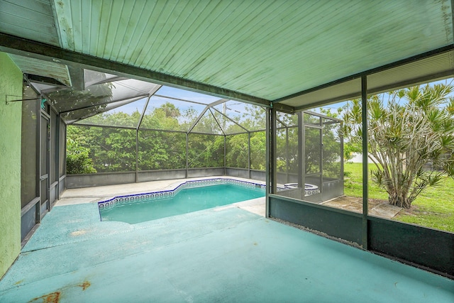 654 SW Kayak Ave, Port Saint Lucie, FL 34953 - outdoor pool with a patio and a lanai