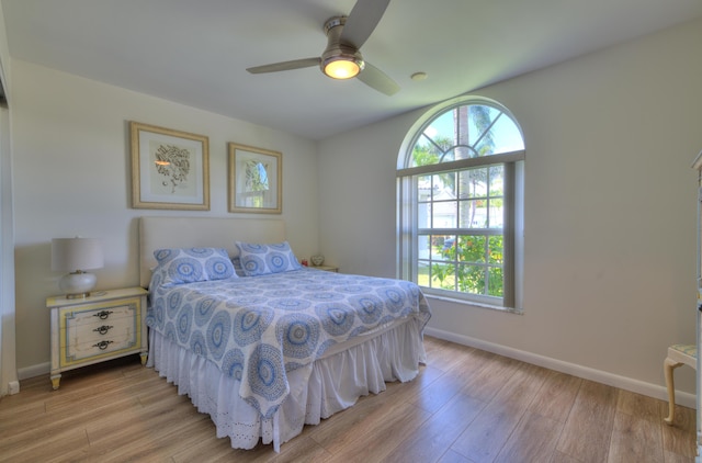 4290 Camrose Ln, West Palm Beach, FL 33417 - bedroom featuring wood finished floors and a ceiling fan