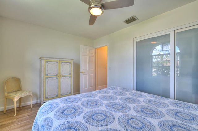 4290 Camrose Ln, West Palm Beach, FL 33417 - bedroom with wood finished floors and a ceiling fan