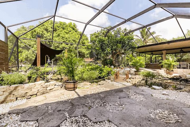 9823 NE Sun Pointe Dr, Boynton Beach, FL 33437 - view of patio with glass enclosure