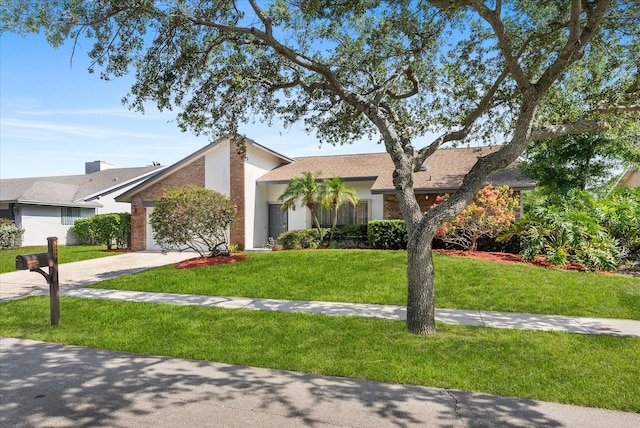 3099 NW 28th Ter, Boca Raton, FL 33434 - mid-century home featuring driveway, a front lawn, a garage, and roof with shingles