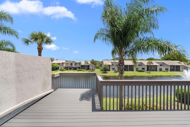 5255 Monterey Cir Unit G, Delray Beach, FL 33484 - wooden terrace featuring a water view and a residential view