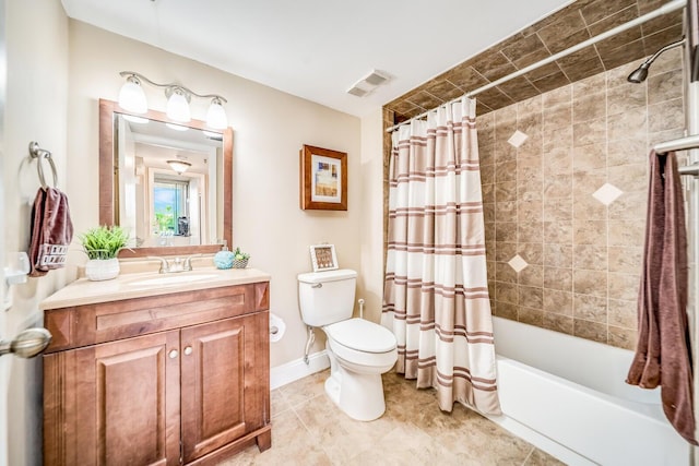 6372 La Costa Dr Unit 306, Boca Raton, FL 33433 - bathroom featuring toilet, vanity, shower / bath combo, and baseboards