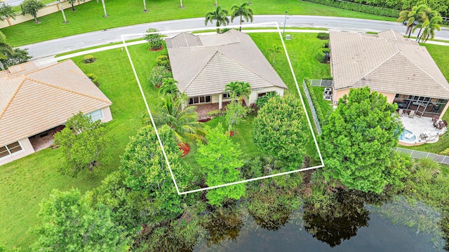 1415 SE Legacy Cove Cir, Stuart, FL 34997 - view of subject property with property boundaries highlighted and a large body of water