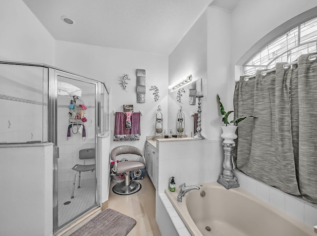 1081 SW Jacqueline Ave, Port Saint Lucie, FL 34953 - full bath featuring a bath, a shower stall, and vanity