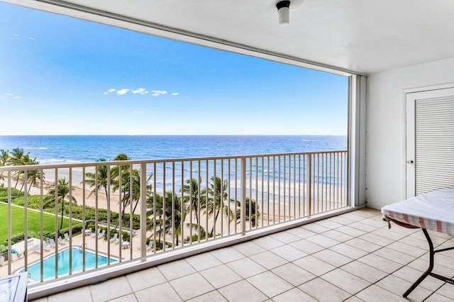 3101 S Ocean Blvd Unit 706, Highland Beach, FL 33487 - balcony featuring view of water and beach