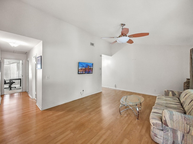 815 W Boynton Beach Blvd Unit 15-203, Boynton Beach, FL 33426 - living area with ceiling fan and light wood finished floors