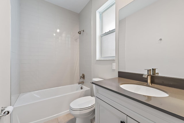 6825 Pointe Of Woods Dr, West Palm Beach, FL 33413 - bathroom with vanity, toilet, and shower / washtub combination