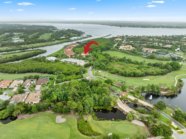 2381 SW Island Creek Trl, Palm City, FL 34990 - view of property location with a nearby body of water, a golf course, and nearby suburban area