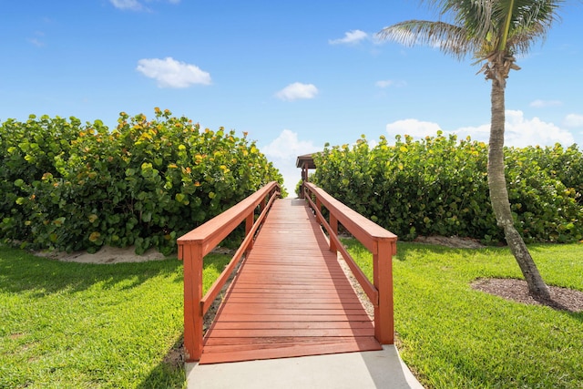 7420 S Ocean Dr Unit 314, Jensen Beach, FL 34957 - view of community featuring a yard