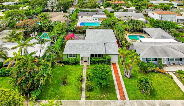 320 Summa St, West Palm Beach, FL 33405 - aerial perspective of suburban area featuring a pool area