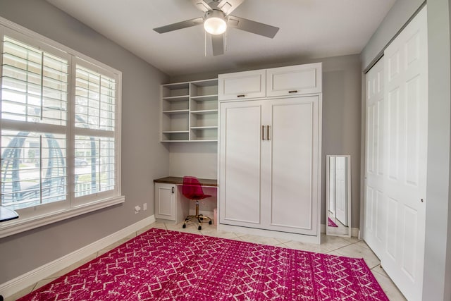10295 SW Waterway Ln, Port Saint Lucie, FL 34987 - unfurnished office featuring ceiling fan and light tile patterned floors
