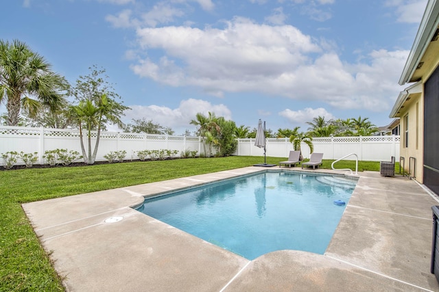 10295 SW Waterway Ln, Port Saint Lucie, FL 34987 - view of pool with a fenced backyard and a patio area