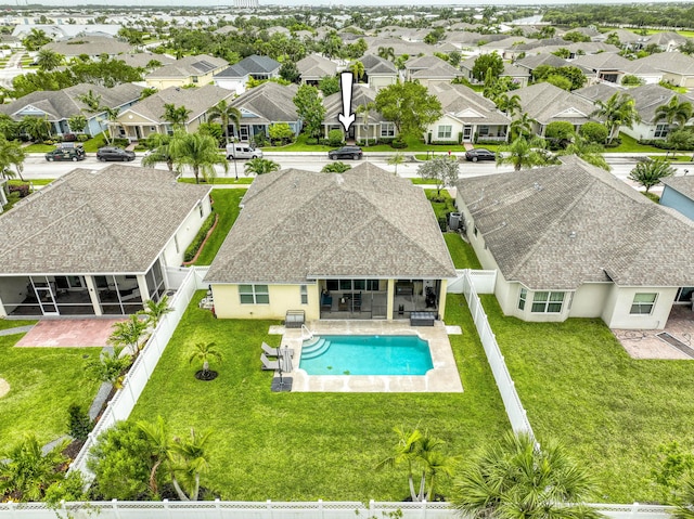 10295 SW Waterway Ln, Port Saint Lucie, FL 34987 - view of pool featuring a fenced backyard and a residential view