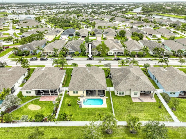 10295 SW Waterway Ln, Port Saint Lucie, FL 34987 - aerial view of residential area with a pool area